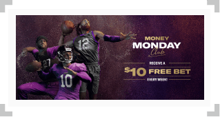 Screenshot of BetMGM Money Monday Club free bet promotion