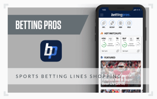 a graphic showing a screenshot of the Betting Pros betting app