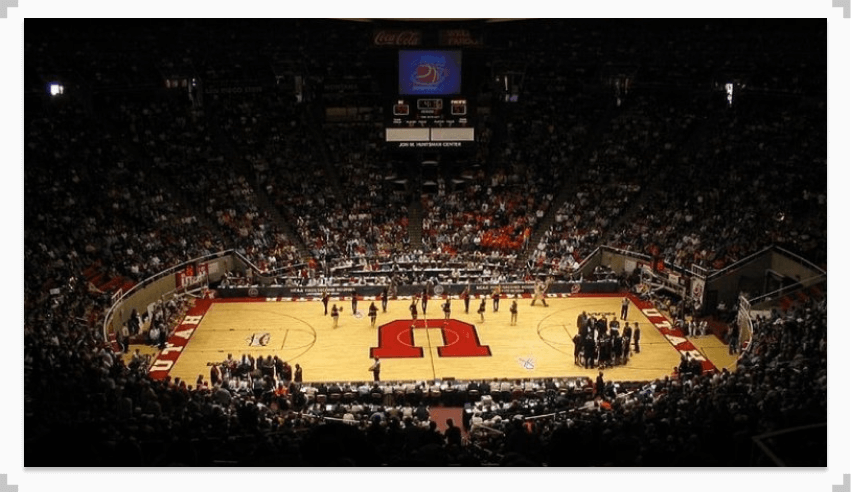 Image of The Huntsman Center Utah, Basketball Court
