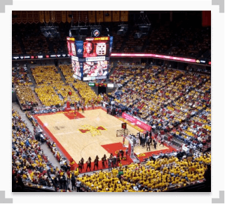 An Image of Hilton Coliseum at Iowa State, Basketball Court